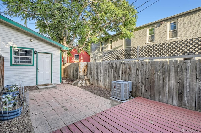 1612 N High St, Denver, CO 80218 - wooden terrace with a fenced backyard and a patio