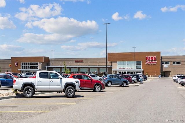 view of parking / parking lot