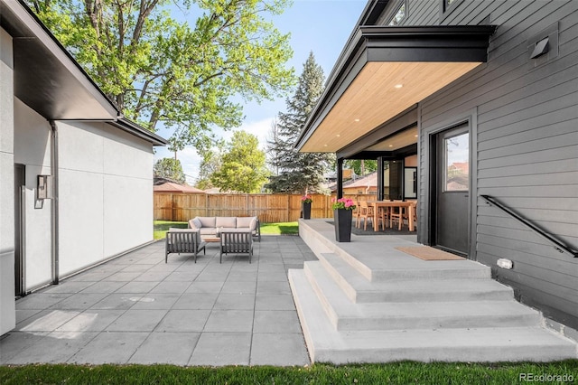 1462 S Vine St, Denver, CO 80210 - view of patio / terrace with an outdoor living space and entry steps
