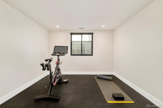 1462 S Vine St, Denver, CO 80210 - workout area featuring baseboards and recessed lighting