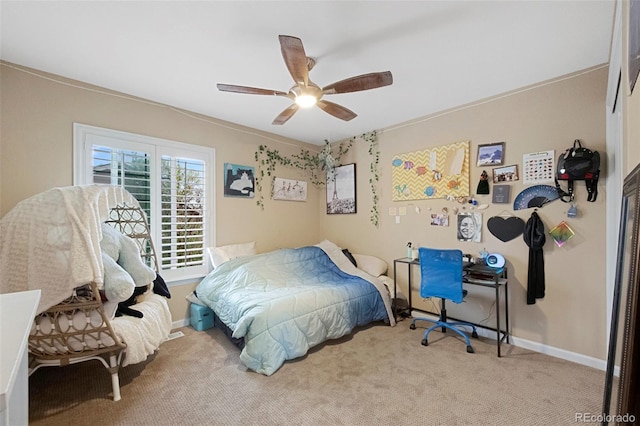 20460 Oakbrook Ln, Parker, CO 80138 - carpeted bedroom with ceiling fan and baseboards