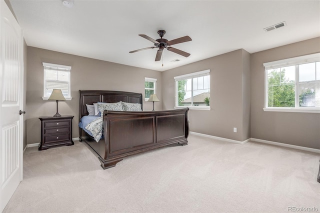 14258 Greenfield Loop, Parker, CO 80134 - bedroom featuring light carpet, baseboards, and ceiling fan