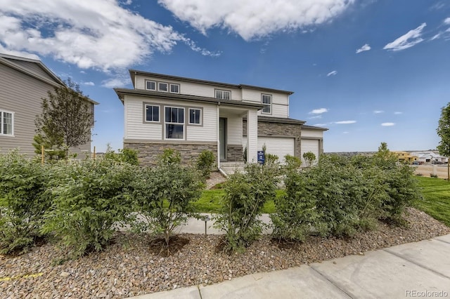 view of front of home featuring a garage