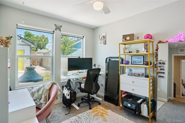 4080 Adams St, Denver, CO 80216 - office space with carpet, a ceiling fan, and baseboards