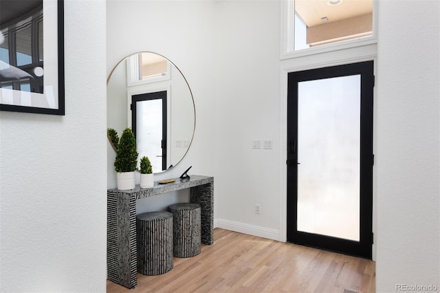 entryway featuring light wood-type flooring