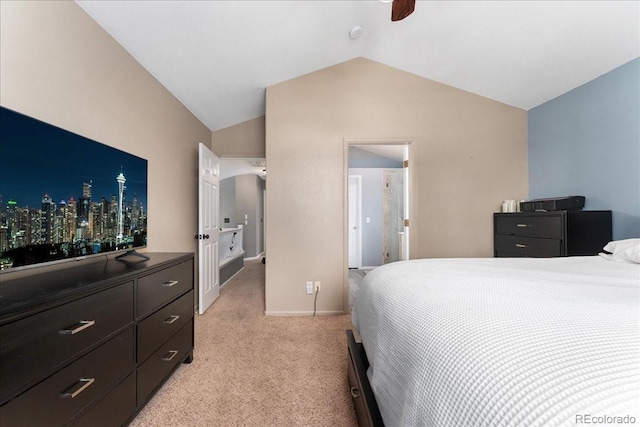 5370 S Gray St, Littleton, CO 80123 - bedroom with light carpet and vaulted ceiling