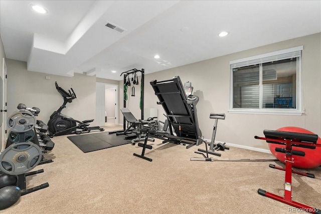 5370 S Gray St, Littleton, CO 80123 - workout room featuring recessed lighting and carpet