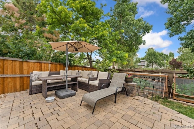 5370 S Gray St, Littleton, CO 80123 - fenced backyard with an outdoor hangout area and a patio