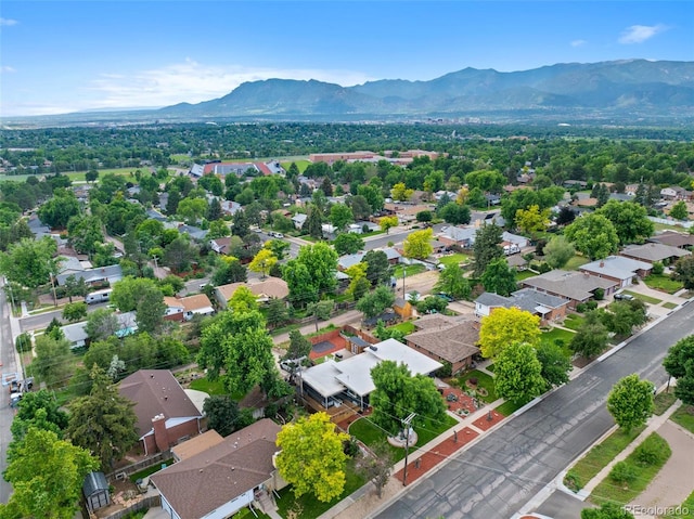 2633 Summit Dr, Colorado Springs, CO 80909 - aerial view of residential area featuring a mountain backdrop