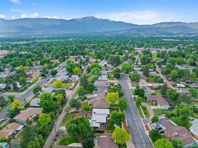2633 Summit Dr, Colorado Springs, CO 80909 - aerial view of residential area featuring a mountainous background