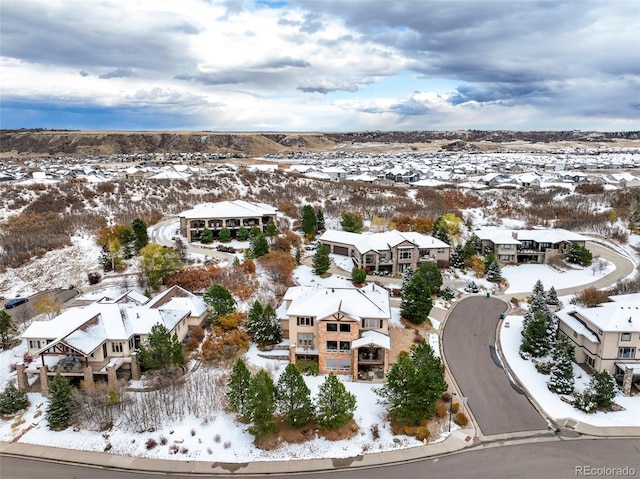 view of snowy aerial view