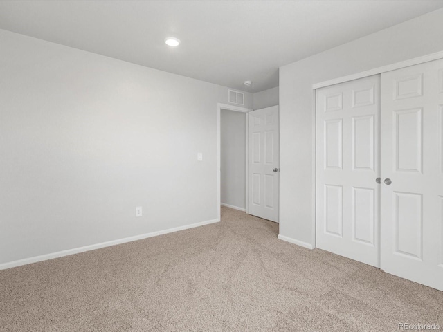 4635 Goldflower Dr, Johnstown, CO 80534 - unfurnished bedroom featuring carpet flooring, a closet, and recessed lighting