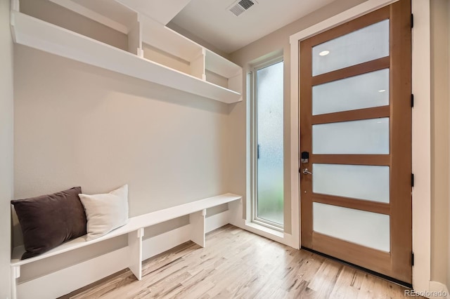 2442 S Bannock St, Denver, CO 80223 - mudroom with light wood finished floors