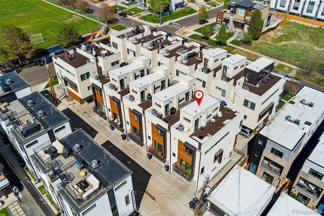 aerial view of residential area