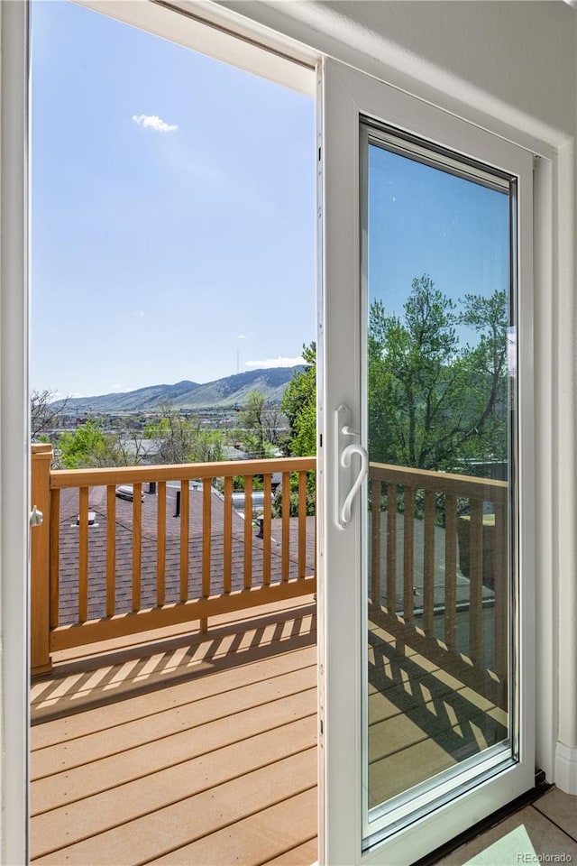 420 Sunshine Pkwy, Golden, CO 80403 - doorway to outside with a mountain view