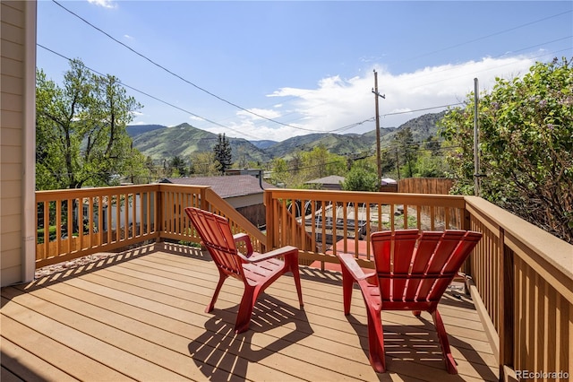 420 Sunshine Pkwy, Golden, CO 80403 - deck with a mountain view