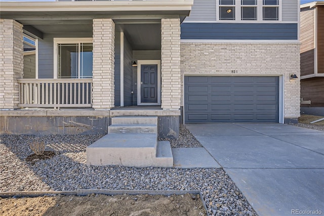 entrance to property with a garage