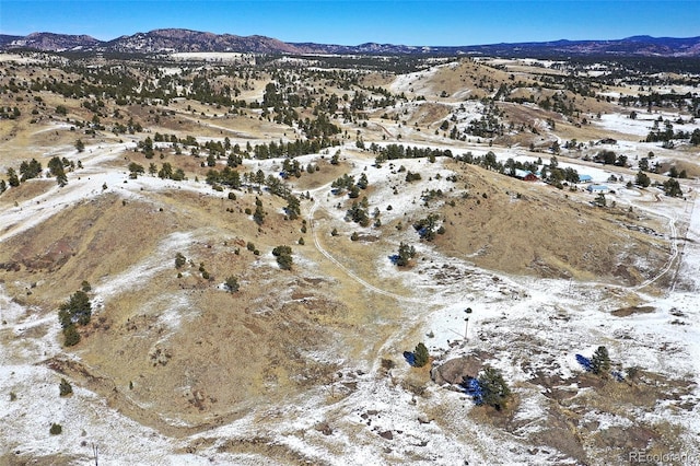 aerial view featuring a mountain view