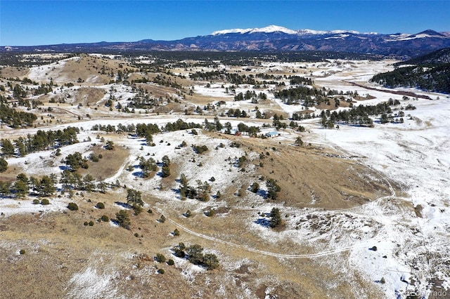 bird's eye view featuring a mountain view