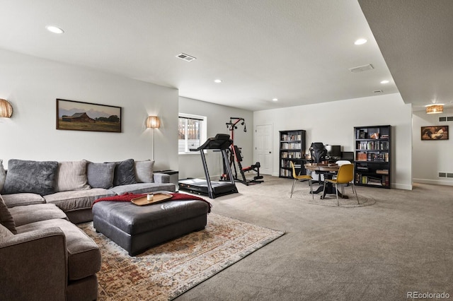 view of carpeted living room