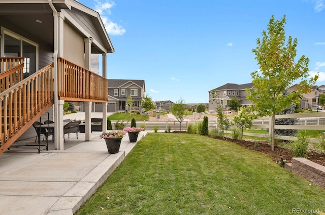 view of yard with a patio