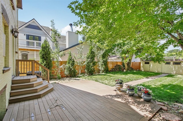 351 Bannock St, Denver, CO 80223 - wooden deck with a fenced backyard