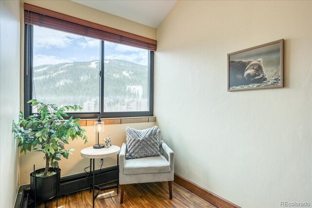 189 Ten Mile Cir Unit 551, Frisco, CO 80443 - living area featuring wood finished floors and baseboards