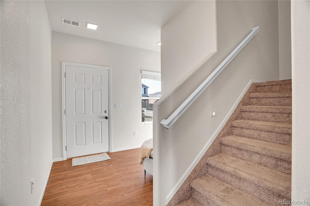 entrance foyer with wood-type flooring