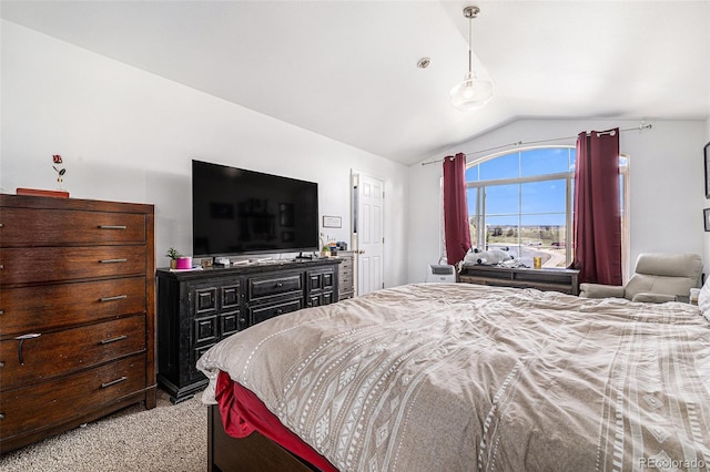 17464 Crestview Ct, Monument, CO 80132 - bedroom with vaulted ceiling and light carpet