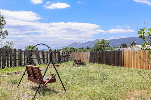 17464 Crestview Ct, Monument, CO 80132 - fenced backyard with a mountain view