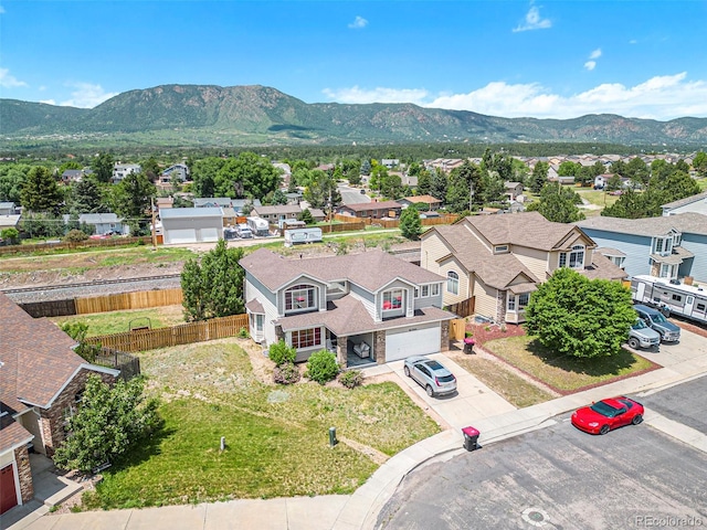 17464 Crestview Ct, Monument, CO 80132 - aerial view of residential area featuring a mountain backdrop