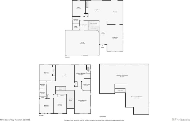 13962 Dexter Way, Thornton, CO 80602 - view of floor plan / room layout