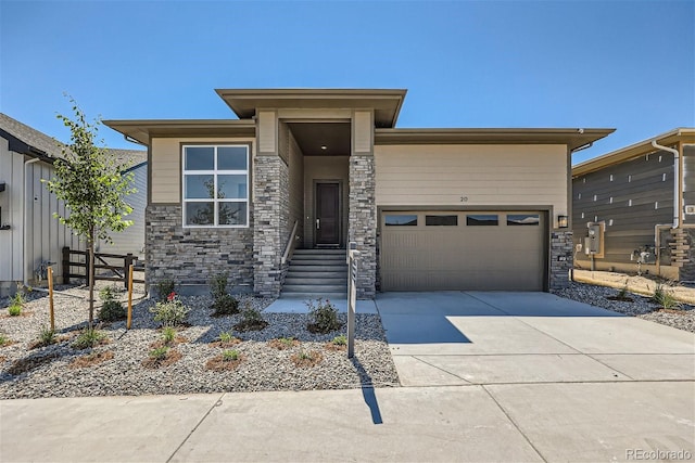 view of front facade with a garage