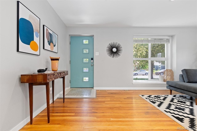 4451 Eliot St, Denver, CO 80211 - entrance foyer featuring light wood-style flooring and baseboards