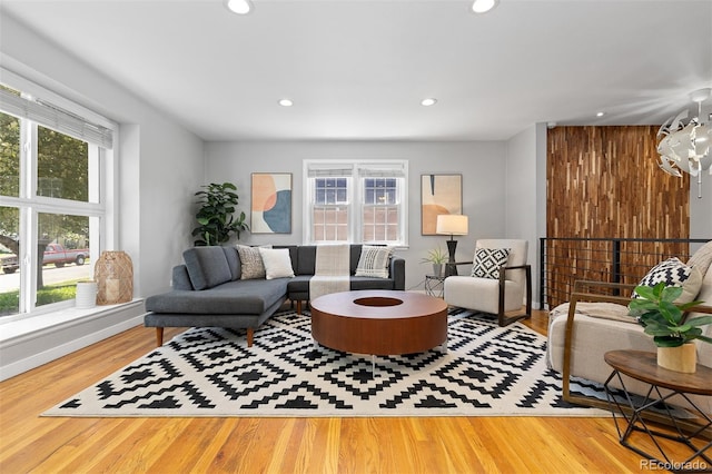 4451 Eliot St, Denver, CO 80211 - living room featuring recessed lighting and wood finished floors