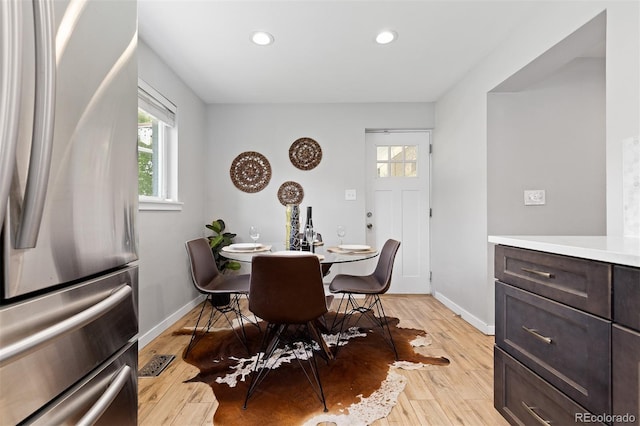 4451 Eliot St, Denver, CO 80211 - dining space featuring plenty of natural light, light wood-style floors, and recessed lighting