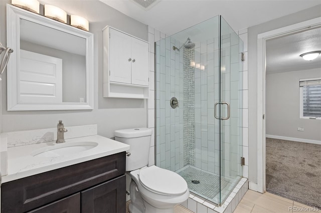 4451 Eliot St, Denver, CO 80211 - full bathroom with vanity and a stall shower