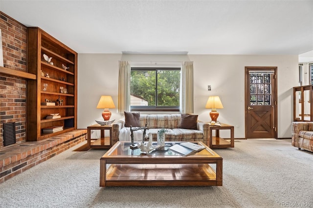 4677 S Wolff St, Denver, CO 80236 - living area featuring carpet and built in shelves