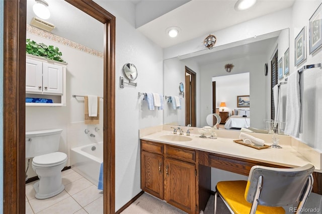 4677 S Wolff St, Denver, CO 80236 - ensuite bathroom with a tub, vanity, and tile patterned floors