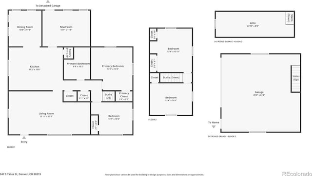 947 S Yates St, Denver, CO 80219 - floor plan / room layout