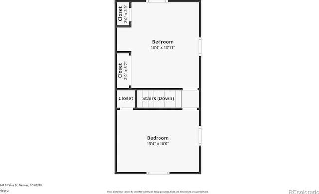 947 S Yates St, Denver, CO 80219 - property floor plan