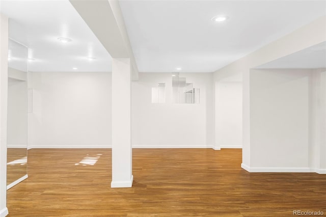 923 S Fairplay St, Aurora, CO 80012 - finished below grade area with wood finished floors and recessed lighting