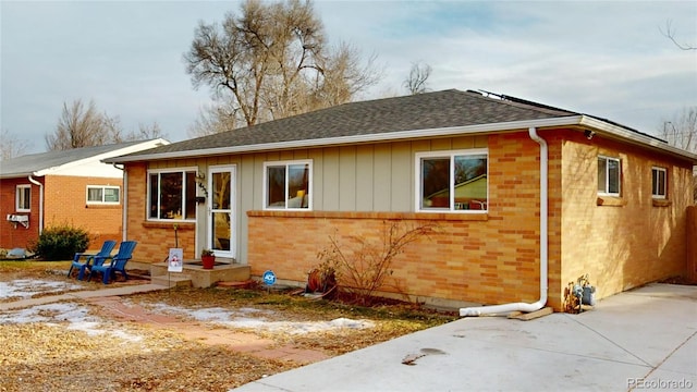 view of front of home with a patio