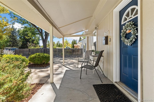 view of patio with fence