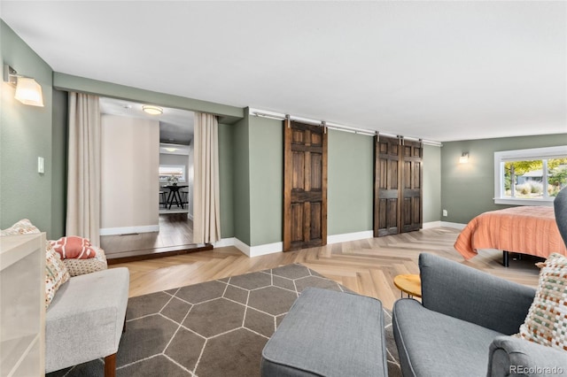 bedroom with baseboards