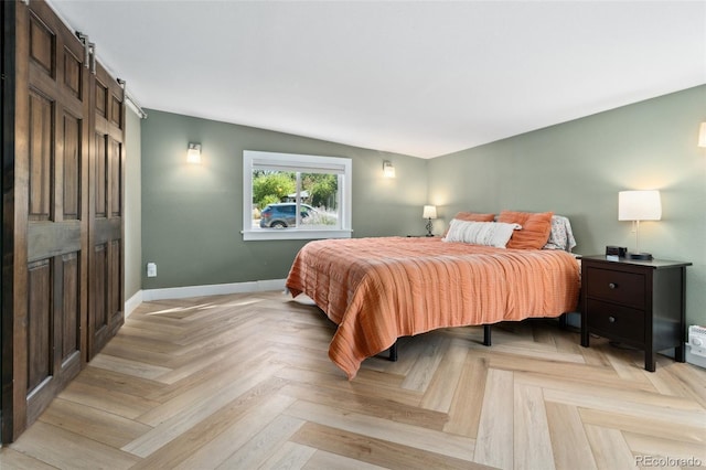 bedroom featuring baseboards