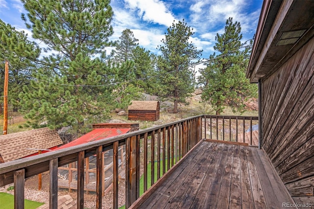 view of wooden deck