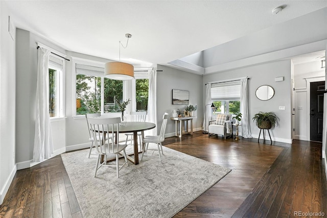 6039 Quay Ct, Arvada, CO 80003 - dining area featuring hardwood / wood-style flooring and baseboards