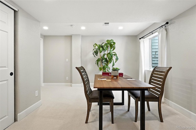 6039 Quay Ct, Arvada, CO 80003 - dining area with light colored carpet and recessed lighting
