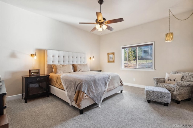 12441 Woodruff Dr, Colorado Springs, CO 80921 - carpeted bedroom with baseboards and ceiling fan